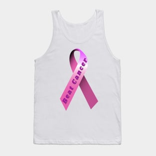 pink breast cancer ribbon Tank Top